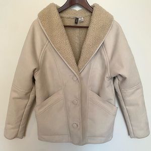 H&M Shearling and Suede Coat